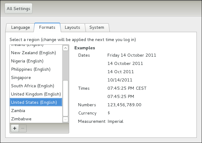 Changing the date, time, and numeric format