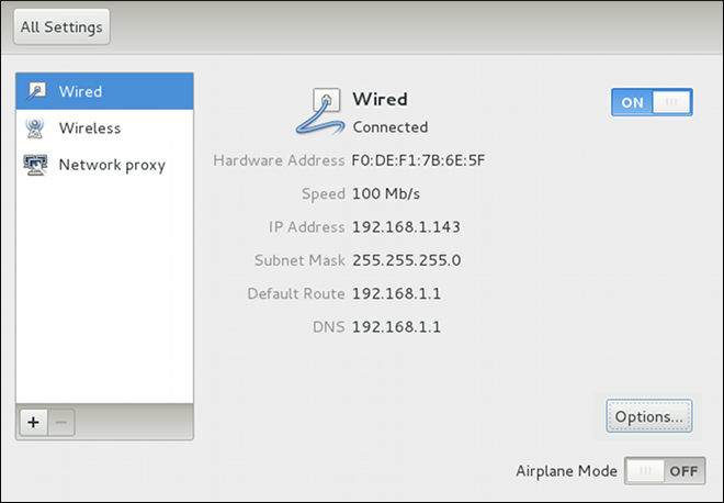 Configure networks using the Network window